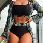Maillot de bain 3 pièces à motif - Chic&Shines