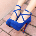 Talons Aiguille À Lanières Bout Rond Plate-Forme - Chic&Shines