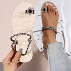 Sandales plates en strass d'été - Chic&Shines
