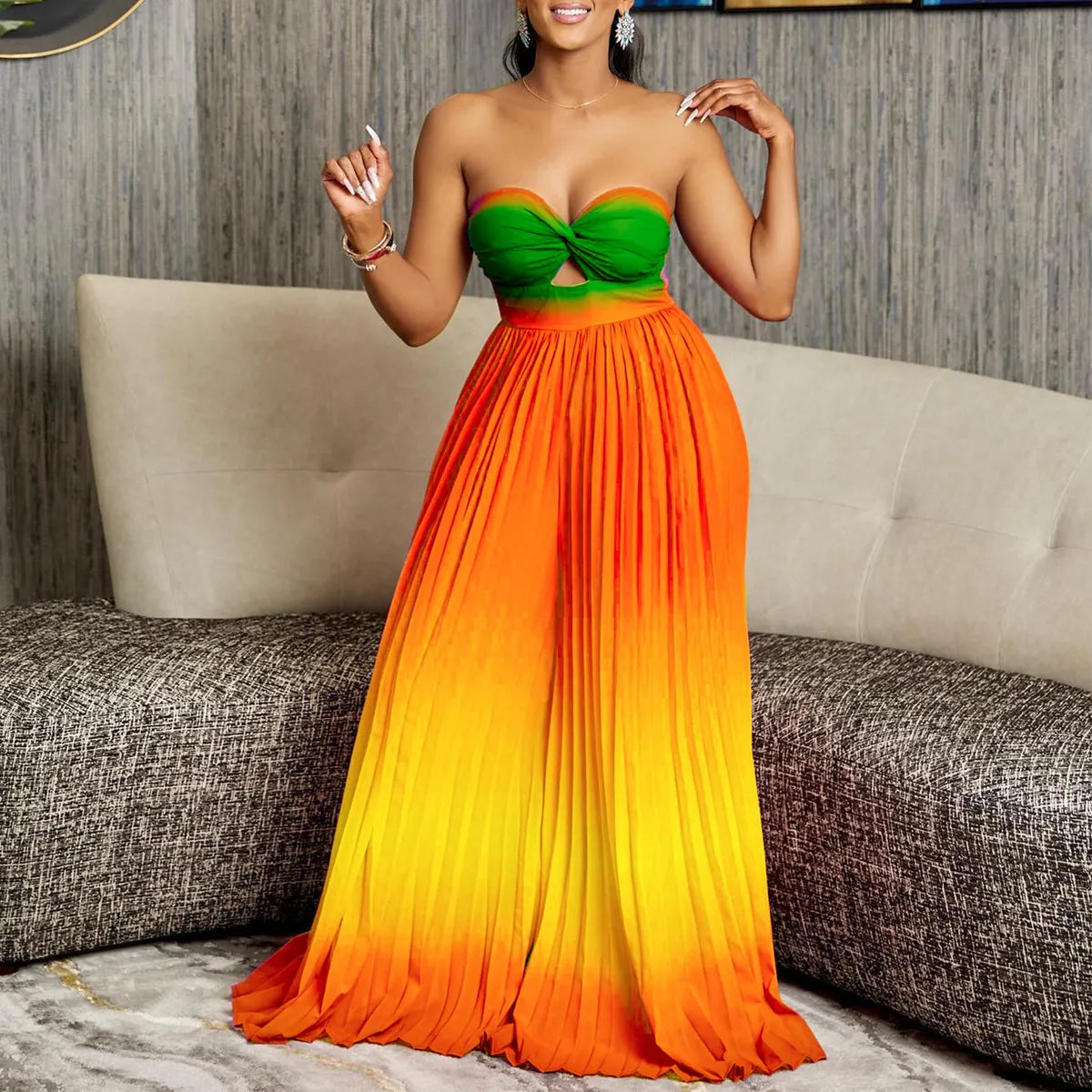 Combinaison bustier pantalon larges - Chic&Shines