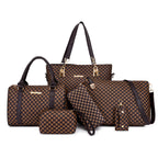 Ensemble 6 pièces assortie de Sac À Bandoulière et Portefeuille