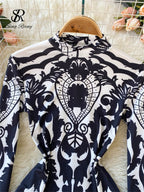 Long-sleeved crew neck bodysuit