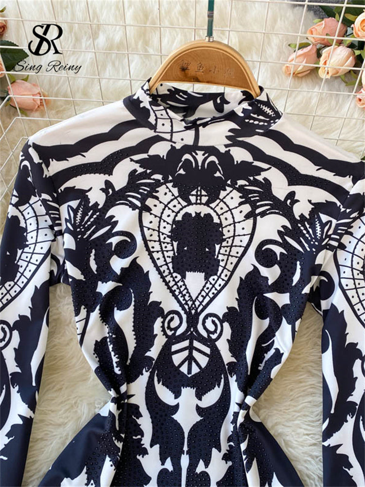 Long-sleeved crew neck bodysuit
