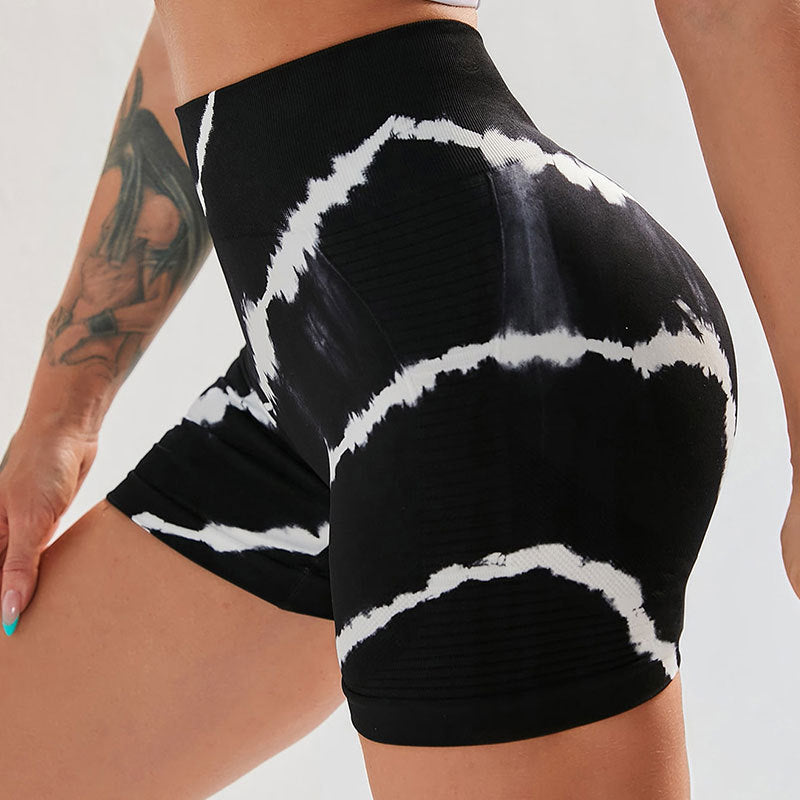 Short de sport taille haute tie-dye - Chic&Shines