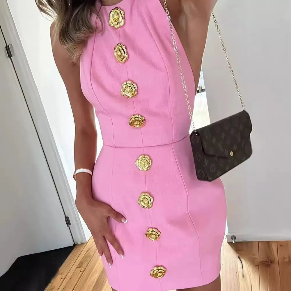 Robe courte sans manches dos nus - Chic&Shines