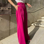 Pantalon Taille Haute Large