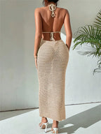 Robe Creuse En Tricot Dos Nu