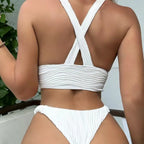 Maillot De Bain Bikini Plissé