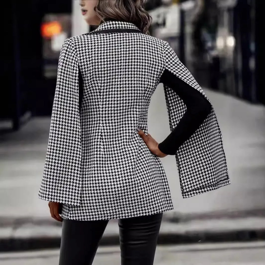 Veste blazer manche longue fendue