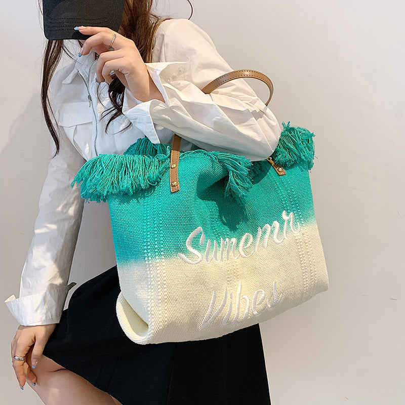 Sac À Bandoulière Lettre Tissée dégradé - Chic&Shines
