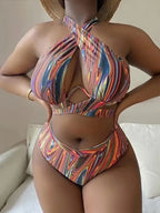 Maillot De Bain Bikini Taille Haute Licou - Chic&Shines