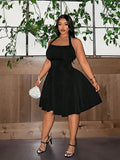 Robe courte col licou sans manches taille haute - Chic&Shines