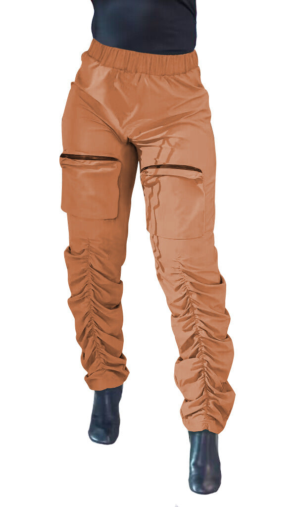 Pantalon poches stéréo bas plissée - Chic&Shines