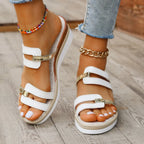 Sandale compensée ajourées en corde de chanvre - Chic&Shines