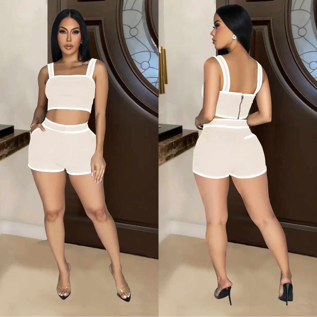 Ensemble haut court à bretelles et short - Chic&Shines