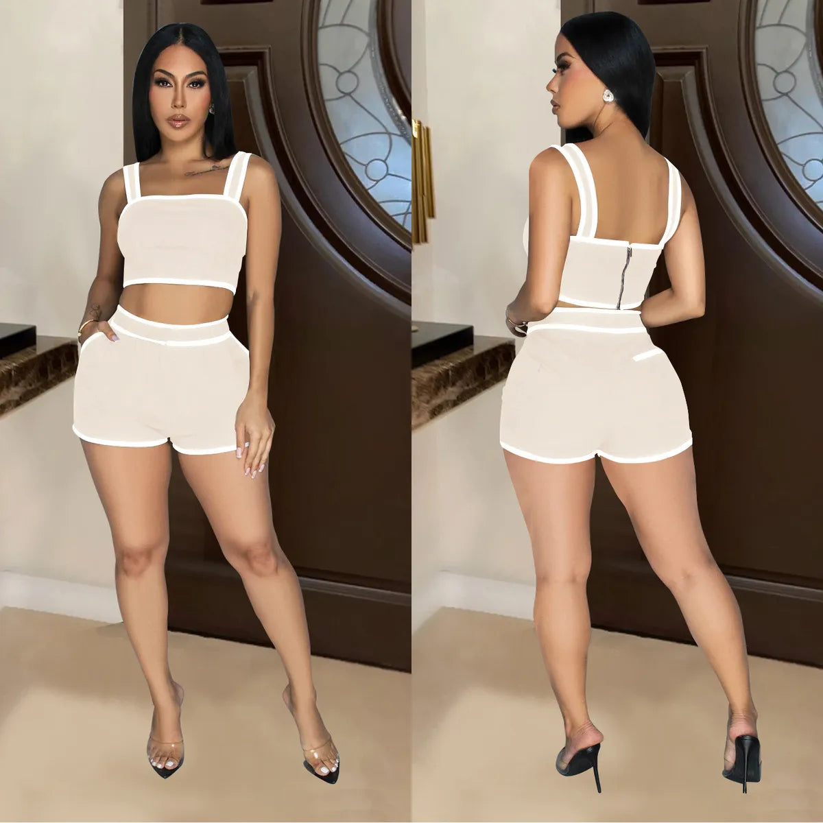 Ensemble haut court à bretelles et short - Chic&Shines