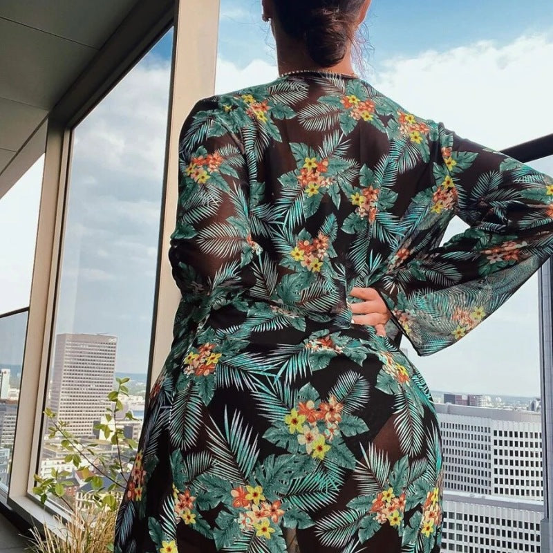 Maillot de bain 3 pièces à motif