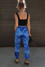 Pantalon À Revers Taille Élastique
