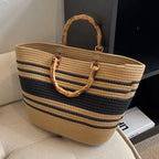 Grand Sac À Main Tissé D'été