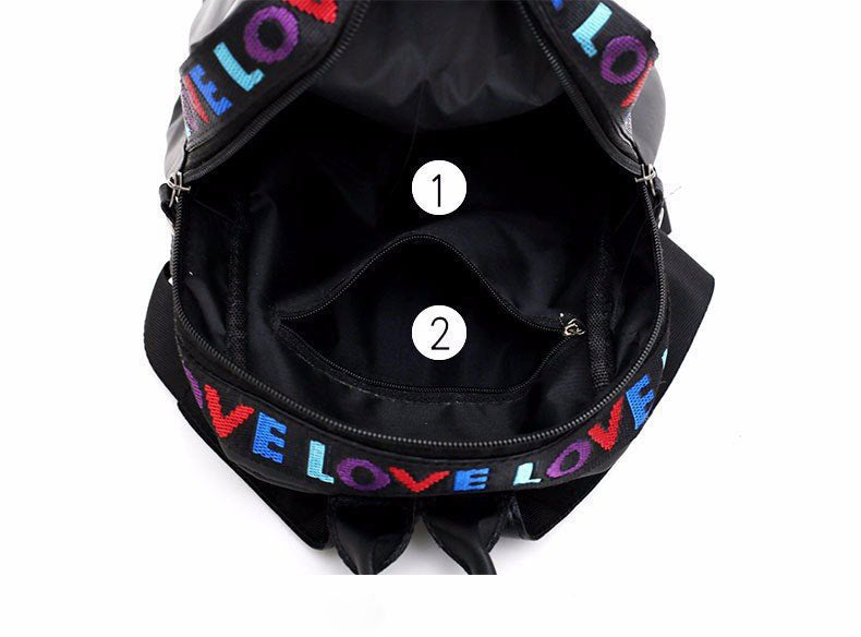 Medium-sized Letter Print Backpack