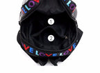 Medium-sized Letter Print Backpack