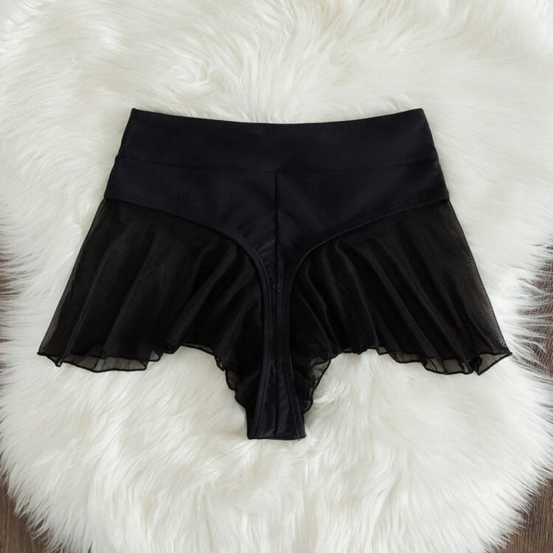 Lots 2 shorts string maillot de bain en maille à volants