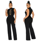 Combinaison Pantalon À Col Sans Manches