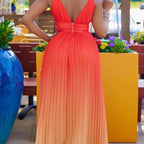 Long backless halter-neck dress