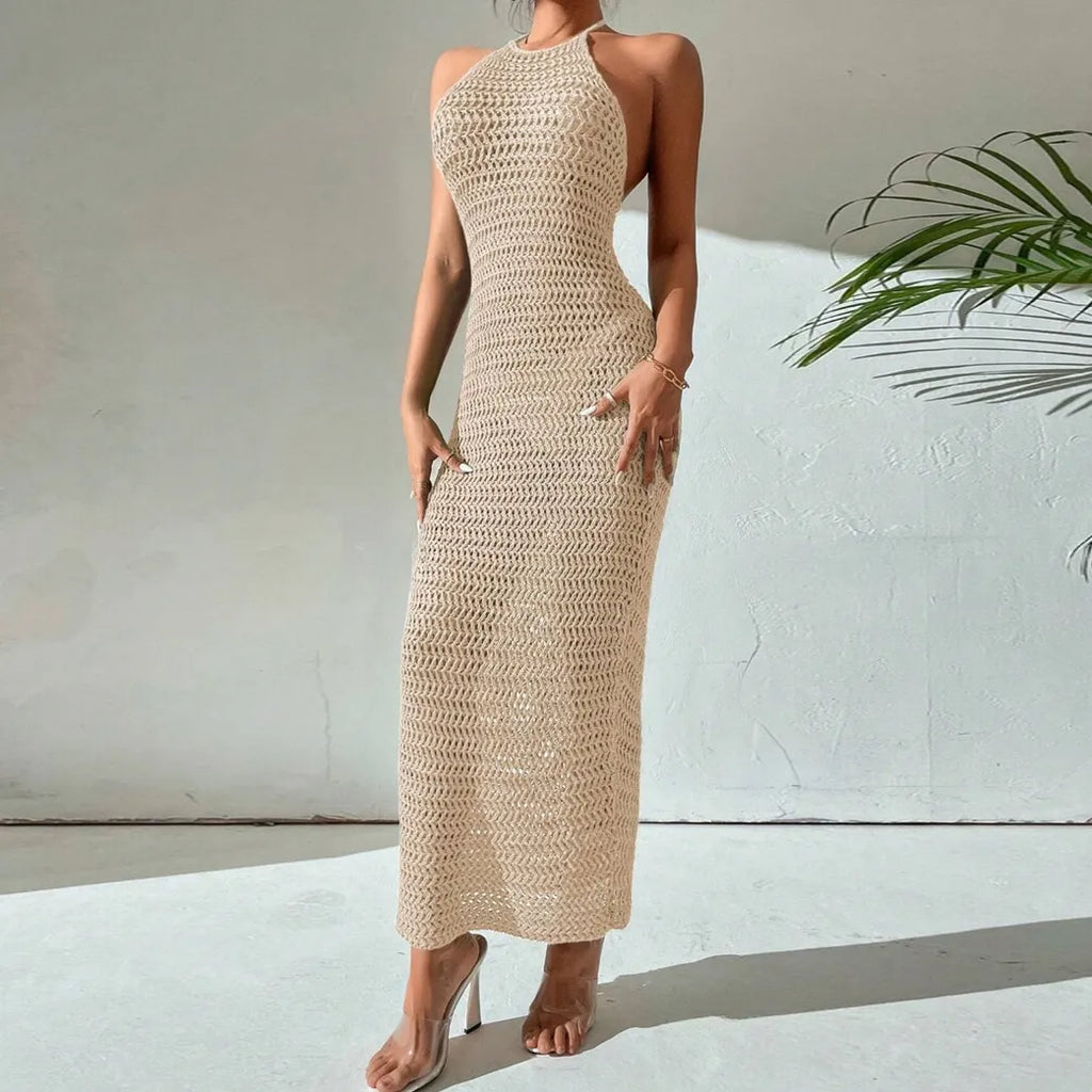 Robe Creuse En Tricot Dos Nu - Chic&Shines