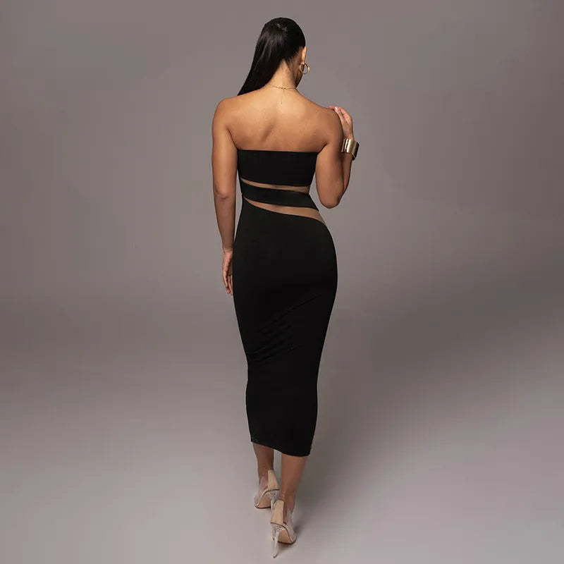 Robe Fourreau Sexy Sans Bretelles
