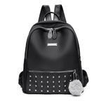 Sac à dos en cuir ciré souple à rivets - Chic&Shines