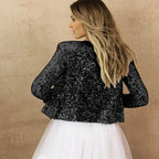 Blazer À Manches Longues A Paillettes - Chic&Shines