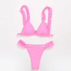 Ruffled bikini swimsuit