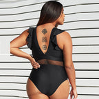 Maillot De Bain Une Pièce Col En V