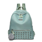 Sac à dos en cuir ciré souple à rivets - Chic&Shines