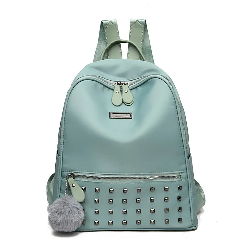 Sac à dos en cuir ciré souple à rivets - Chic&Shines
