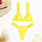 Ruffled bikini swimsuit