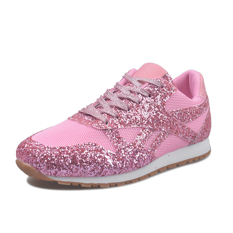 Baskets à plateforme avec paillettes et strass - Chic&Shines