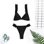 Ruffled bikini swimsuit