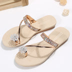 Sandales plates en strass à motifs - Chic&Shines