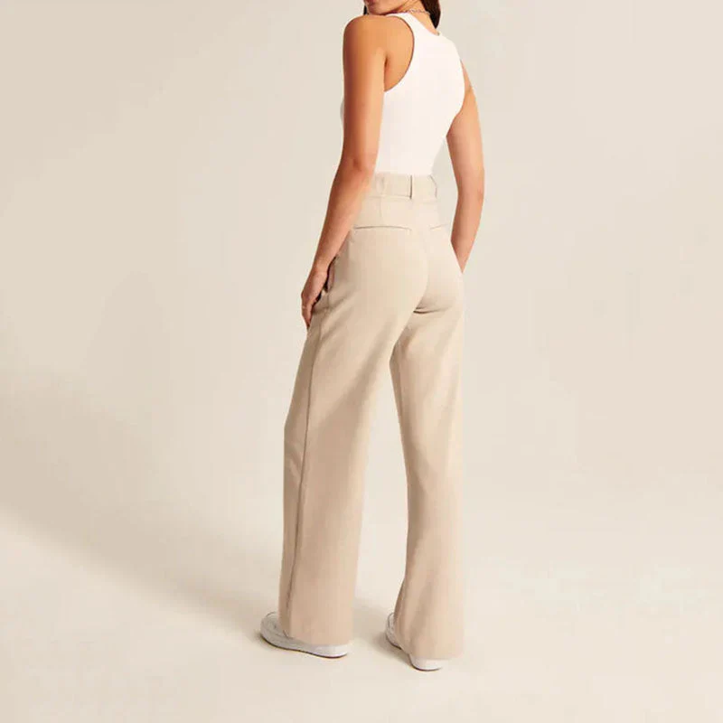 Marieke - Pantalon taille haute à jambes larges