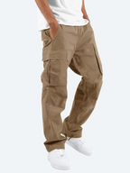 Pantalon cargo pour homme avec poches latérales, coupe décontractée