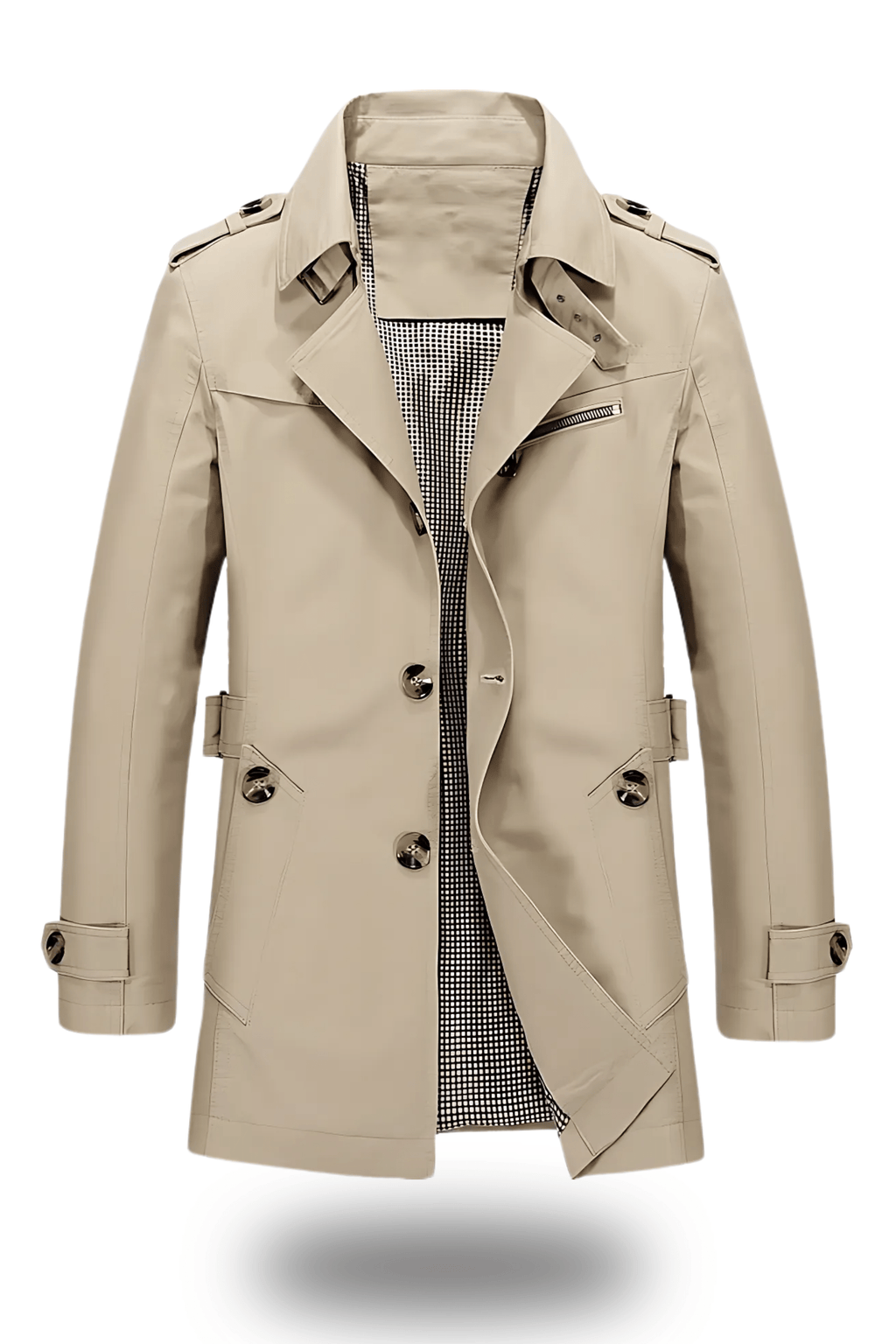 Trench-coat classique à col revers