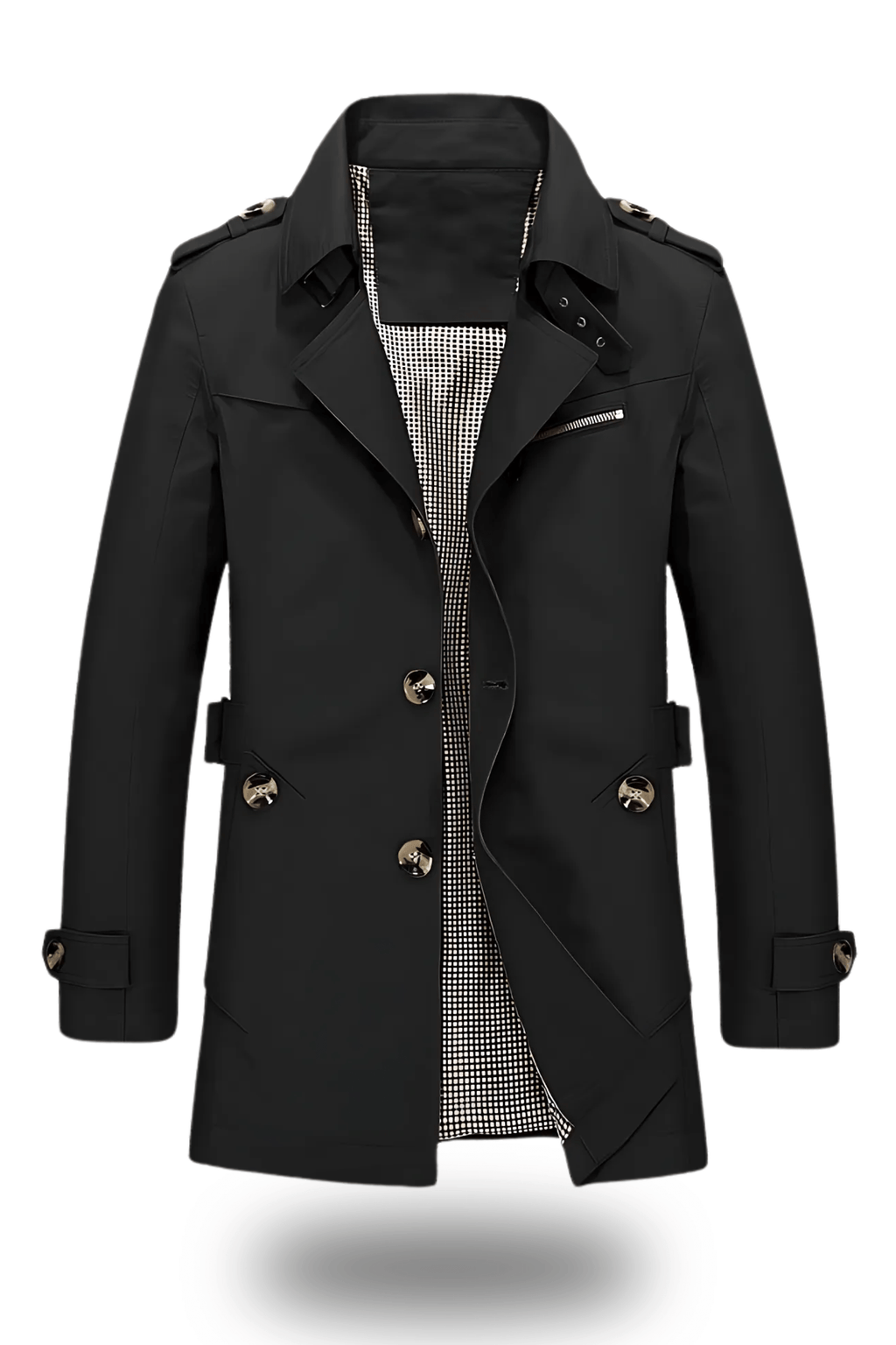 Trench-coat classique à col revers