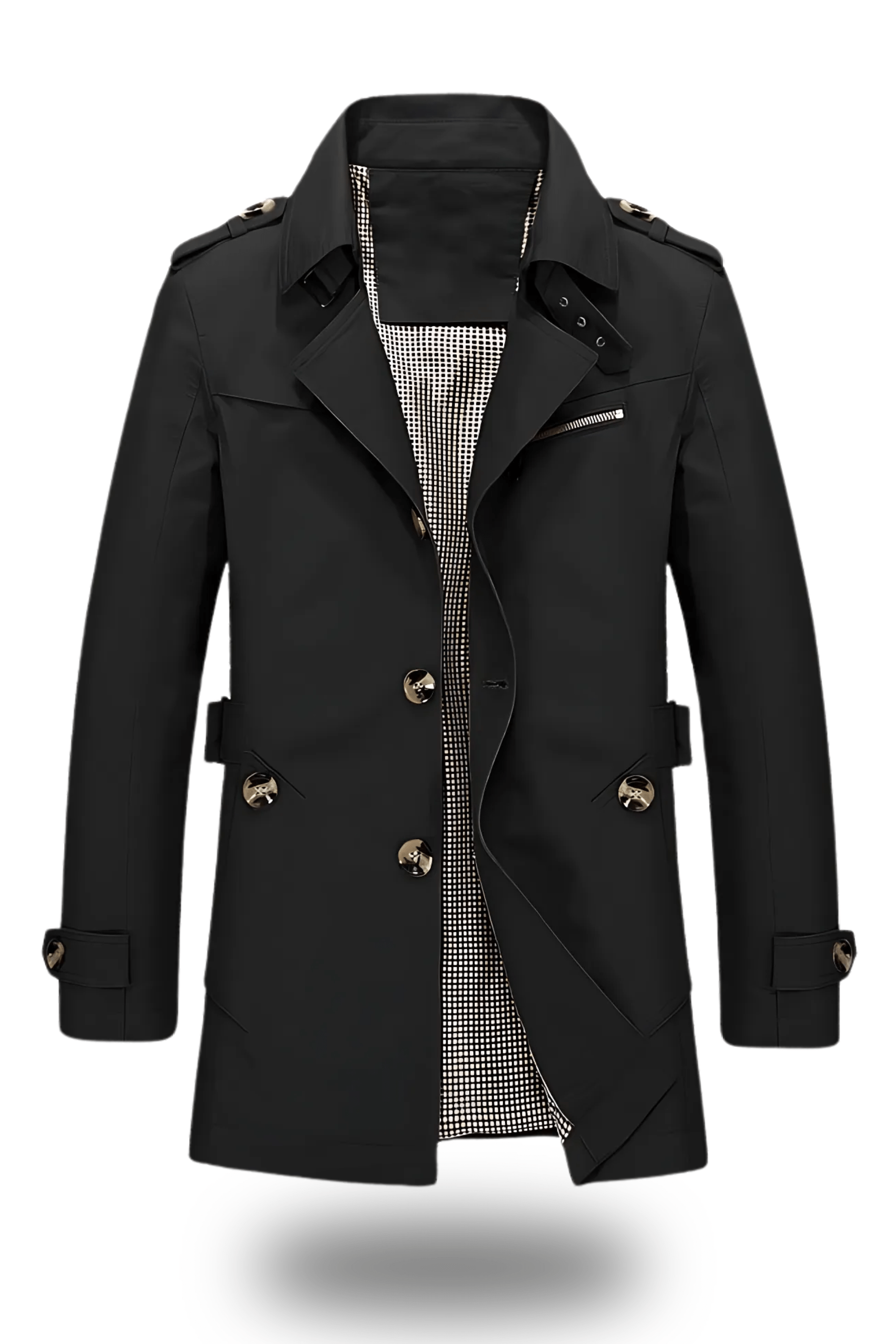 Trench-coat classique à col revers