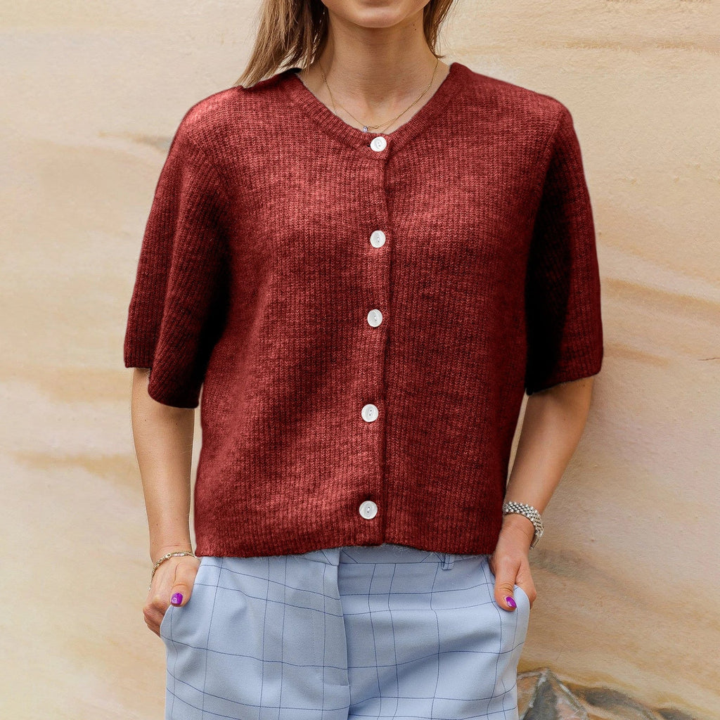 Women's Long Sleeve Crewneck Cardigan | Perfect for Fall