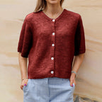 Women's Long Sleeve Crewneck Cardigan | Perfect for Fall