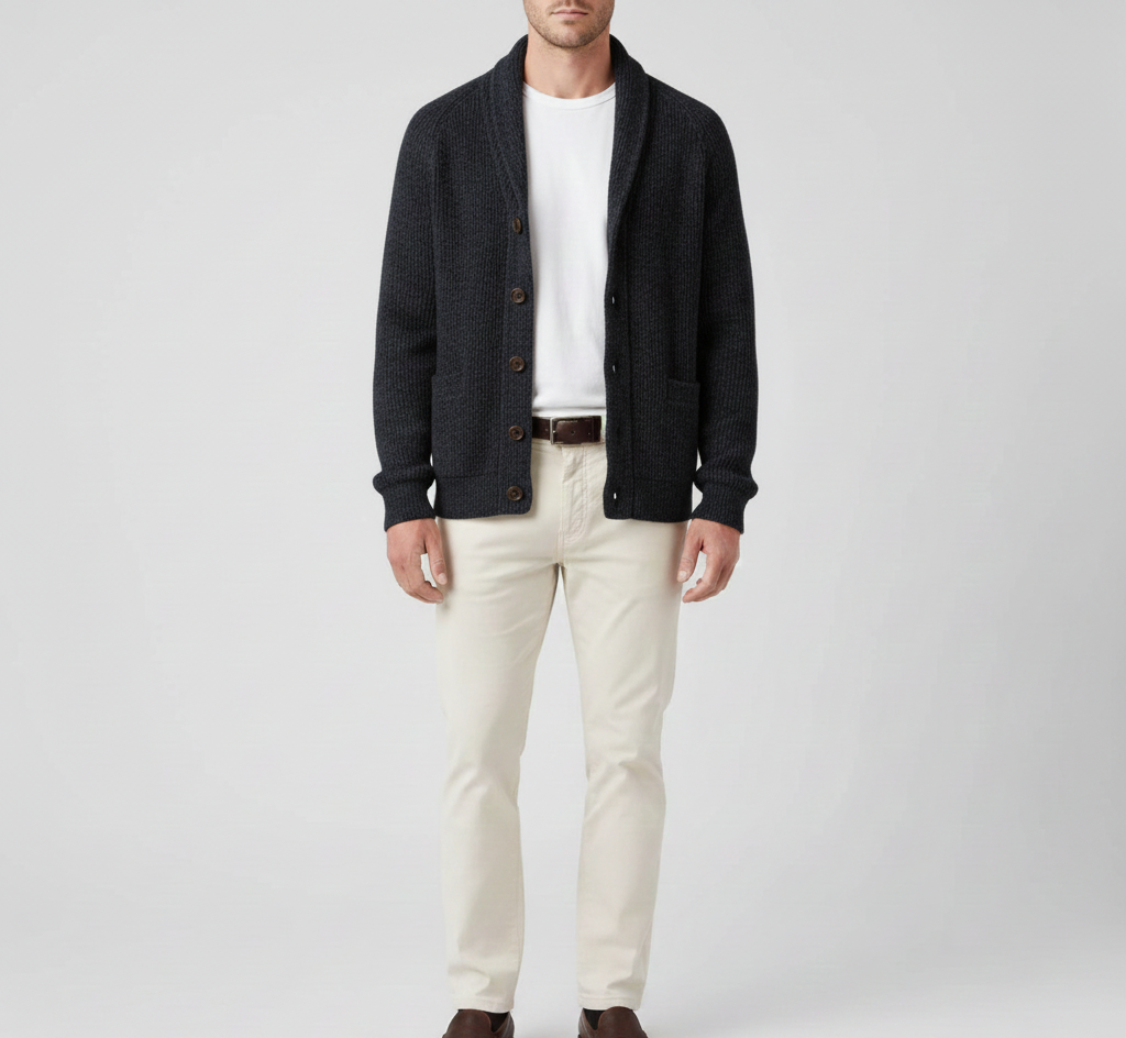 Cardigan en laine pour homme