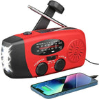ReadyWave | Radio d'urgence avec manivelle et panneau solaire