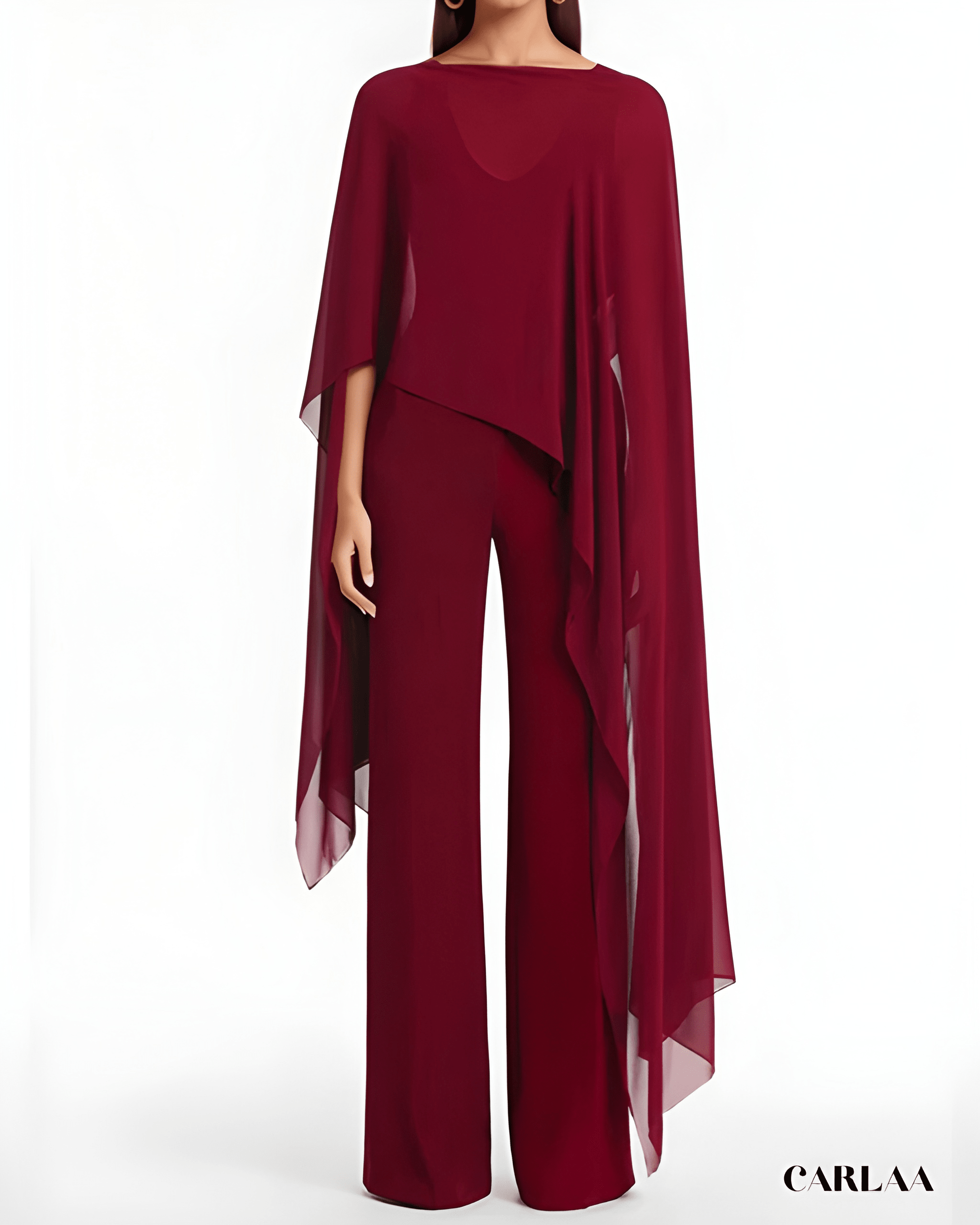 Burgundy wedding jumpsuit